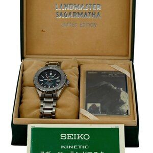 Seiko Kinetic Landmaster Sagarmatha 41mm Titanium LE Watch